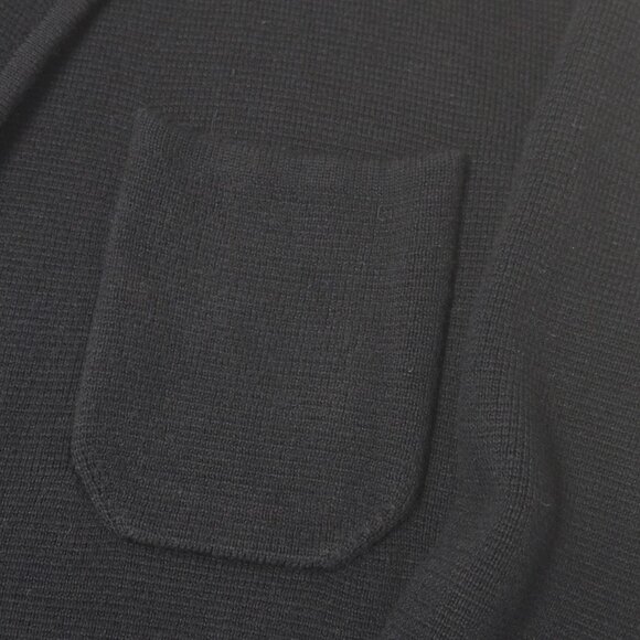 Ralph Lauren Knit Blazer Large Black with Silver Buttons Front and Cuffs - Picture 4 of 10